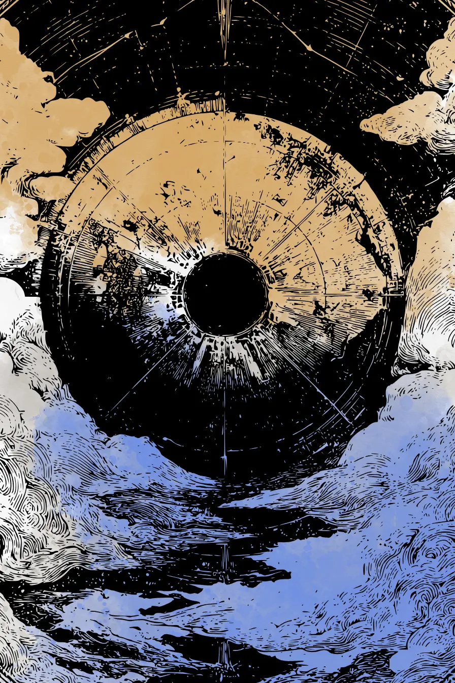 Asset Atlas tarot card with abstract cosmic gradient